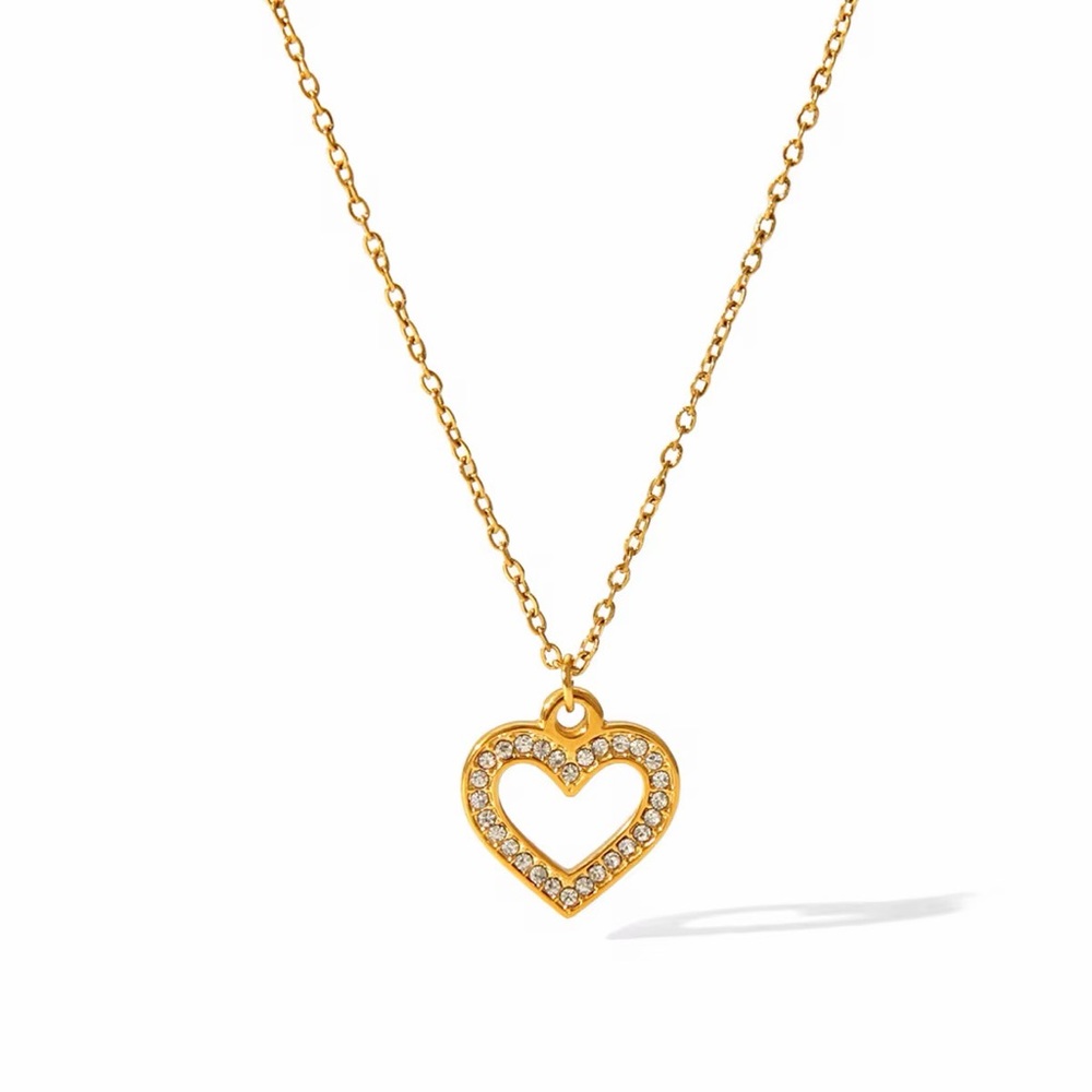 18K Gold Plated Heart Pendant Necklace